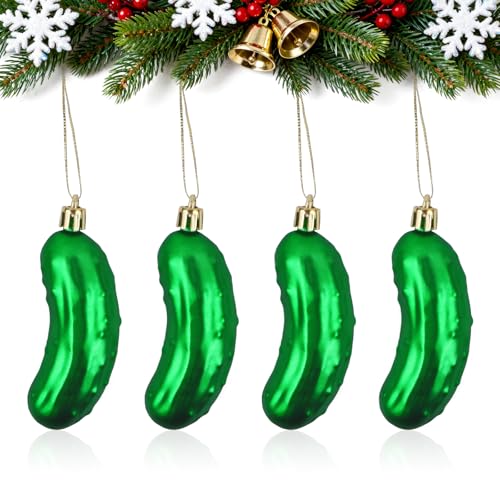 Joxessaien 4 Stück Gurke Baumschmuck Weihnachten, Gurken Anhänger...