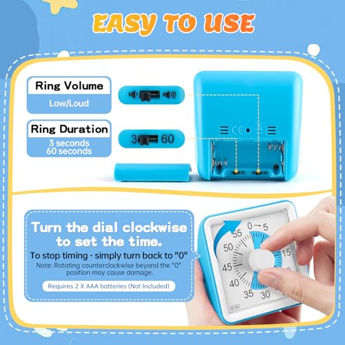 Secura Montessori Time Schedule Tasks, Special Education Autism Sensory Products, Sensory Timer with to-Do List, 60 Minute Visual Timer for Kids with Autism, ADHD Tools for School, Classroom, Home - Image 5