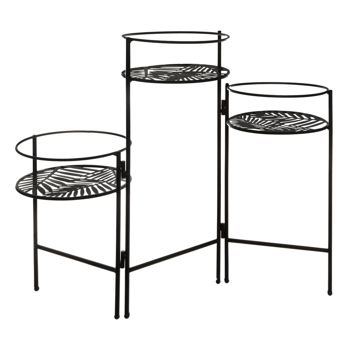 Atmosphera - Set de 3 Portes Plantes - métal - Noir
