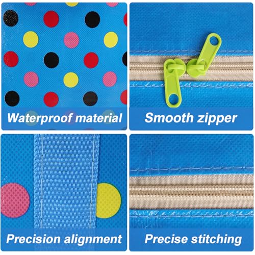 Reißverschluss Aufbewahrungstasche,98L Wasserdicht Umzugstaschen,für Ornamente,Große langlebige für Bettwäsche, Kleidung, Decken, Kissen (Blau)