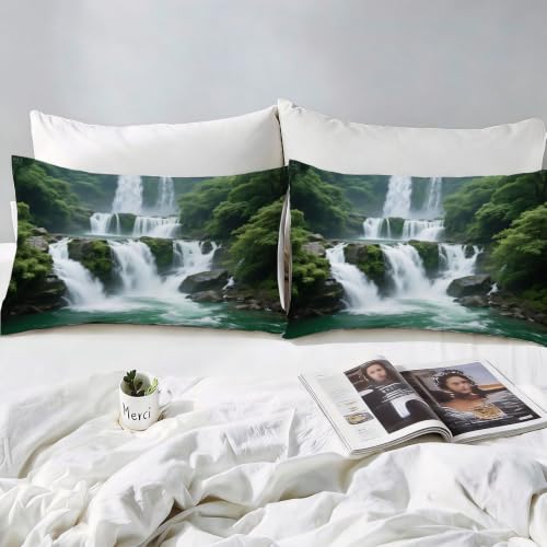 Housse de Couette 200x200 Cascade Zip Facile Fini la Couette qui Glisse - 4