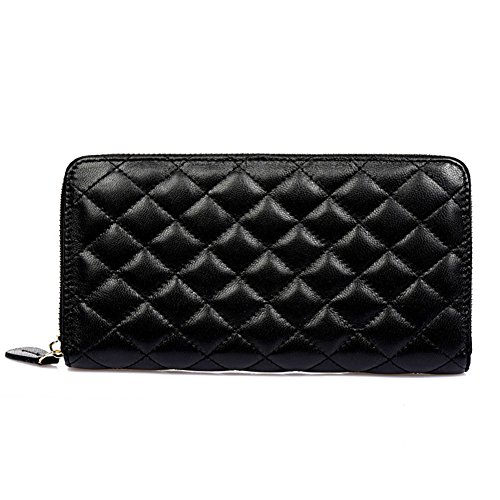 Pochette en cuir rhombique long sac à main dame design Europe C