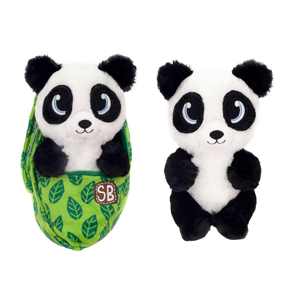 Panda Swaddle Baby Plush, Stuffed Animal Keepsake & Sling Carrier, 9.5" Soft & Squishy Baby Panda Plushie Ideal Gift, Perfect for Kids, Toddlers, Baby