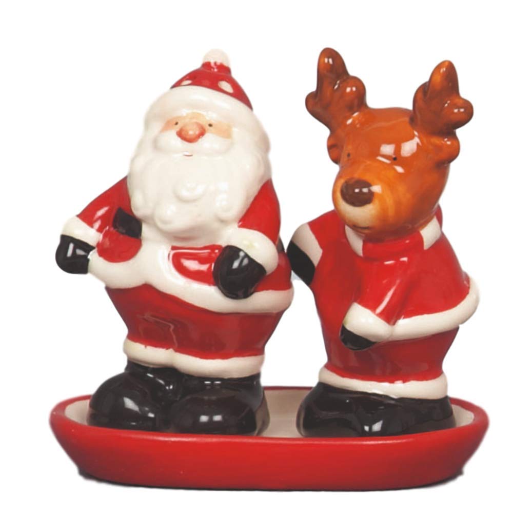 Premier Decorations Santa & Rudolph Christmas Salt & Pepper Cruet Set