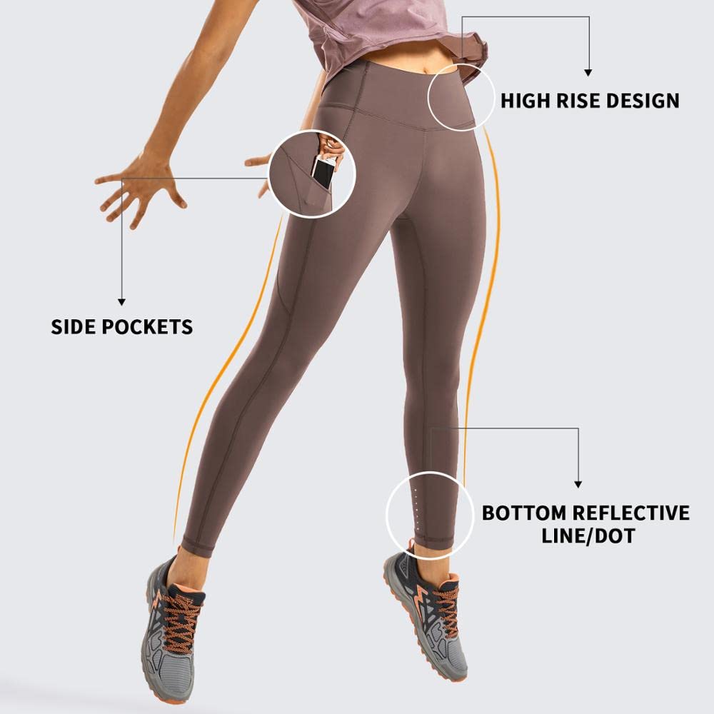 Legginsy gimnastyczne damskie spodnie do jogi z wysokim stanem z kieszeniami legginsy treningowe z szerokimi nogawkami - 61 cm spodnie z szerokimi nogawkami damskie (Melanite06, XS)