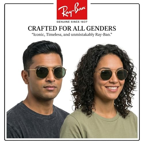 Image of Ray-Ban RB3647N ROUND DOUBLE BRIDGE Round Shaped Sunglasses for Men & Women with Official RAYBAN Eyewear Kit