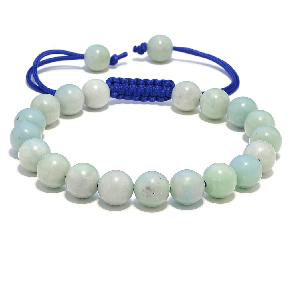 Bracelet – Healing Crystal Bracelet for Women, Men – Chic Gemstone Bracelet for Men and Women – 8mm Round Bead Bracelets for Spiritual Healing, Protection, Positive Energy