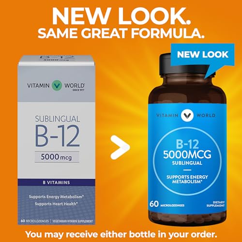Vitamin B-12 5000 mcg. Sublingual 60 Microlozenges, Supports Energy Metabolism, Supports Heart Health - Image 3