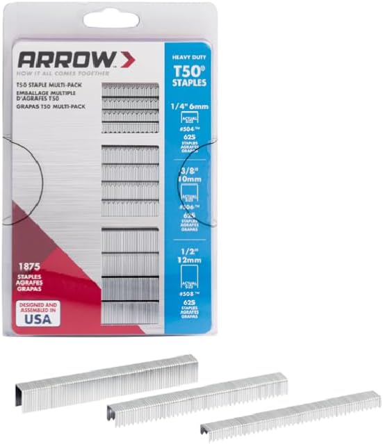 Arrow A50MP T50 Multipack Staples, Steel