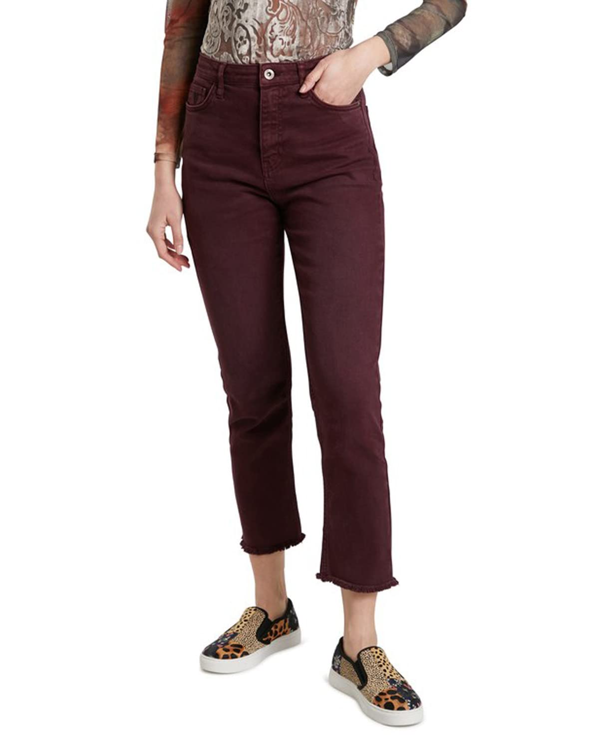 Desigual Women's Casual Trousers, Blue, Size 40