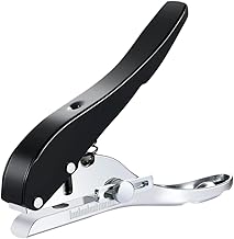 3/8 Inch 10mm Puncher, Single Hole Punch with Grip Handle, Heavy Duty Hand Hold Long Reach Puncher, Portable Circle Metal Single Round Paper Punch for Craft Paper Tag Ticket Notebook Cutting Card