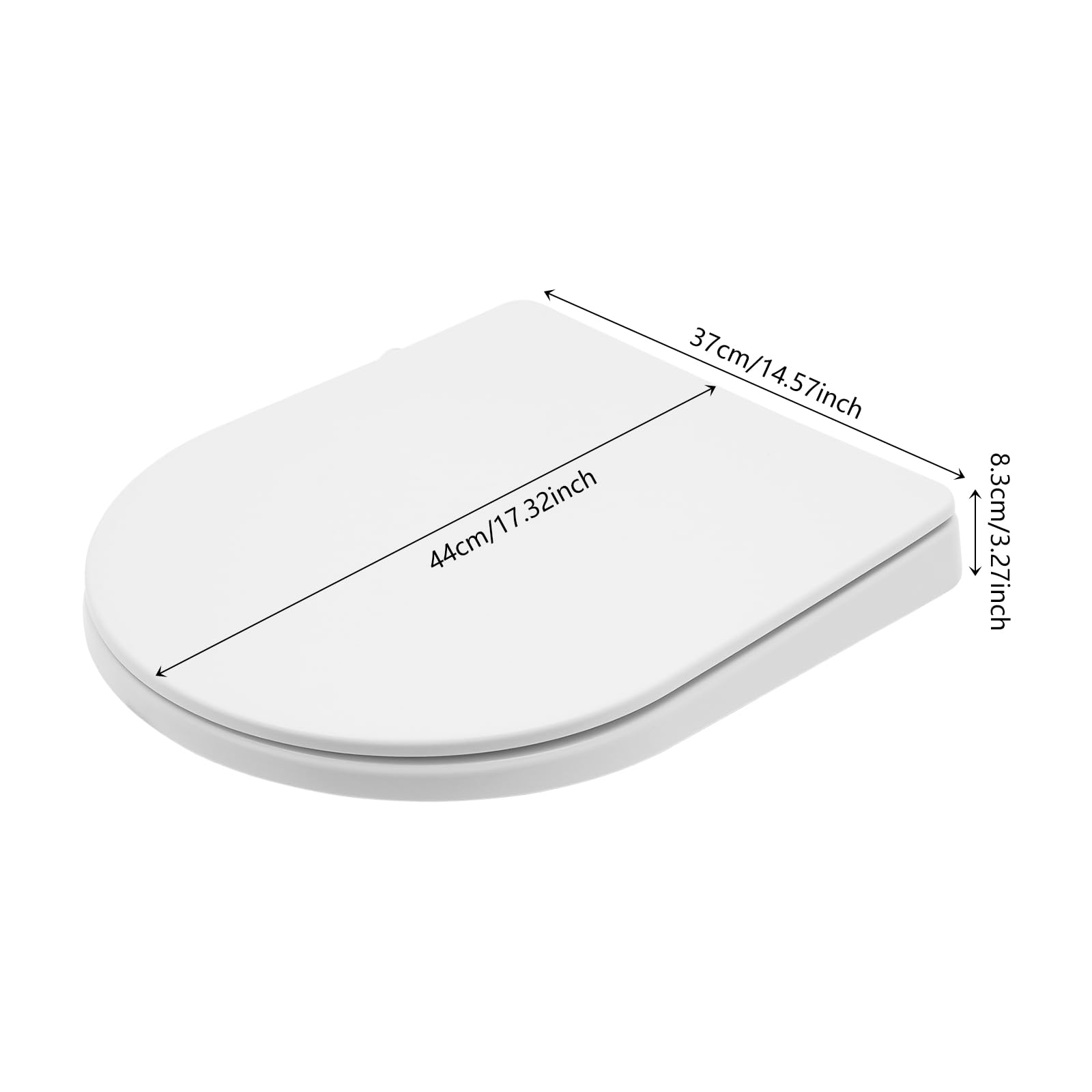 Coperchio WC con doppio ugello per bidet, sedile WC a forma di O, con spray ad acqua, design a bottoni, modalità risciacquo e preriscaldamento, bianco