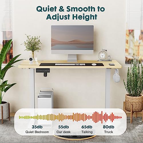 image for SMUG Standing Desk, Adjustable Height Electric Sit Stand Up Down Compu
