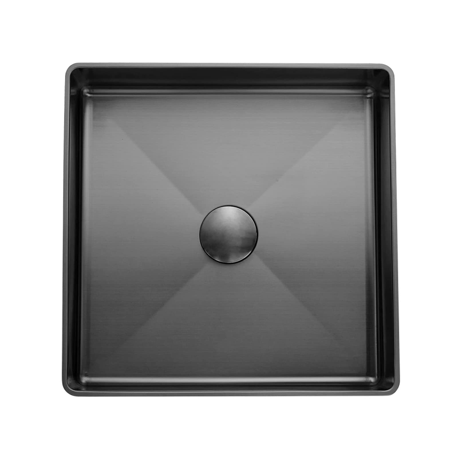Spülbecken Schwarzes Edelstahl-Schiffs-Waschbecken-Quadrat-Badezimmer-Eitelkeits-Waschbecken-über Theken-Schiffs-Badezimmer-Waschbecken for Kabinett-Toilette(Sink)
