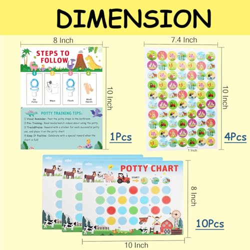 Save $4 on Potty Training Chart with Farm Animal Stickers for Kids - Image 2