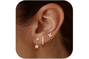 14K Gold Earrings for Women: A Radiant Set for Multiple Piercings
