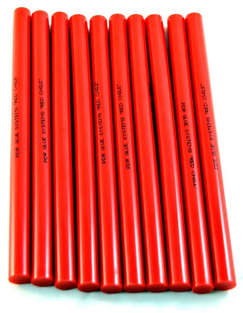Image of Tabweld Black Plague Red Chili PDR Glue Stick Pack - Paintless Dent Repair Glue Pack (Red)