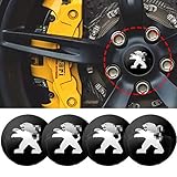 ▶ Diámetro: 56 mm LOPLP El Centro de Rueda de Coche Cubierta de la Etiqueta engomada Casquillos de Eje tapacubos Emblema de la Insignia Covers Adhesivos para Peugeot 108 206 207 107 308 307 508 2008 3008,56mm
