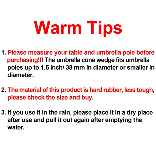 Umbrella Cone Fits Umbrella Pole Diameter 1.5 Inch/ 38 Mm, For Patio Table Hole Opening Or Parasol Base Stand 1.94 To 2.7 Inch (2, Black) #TOP6