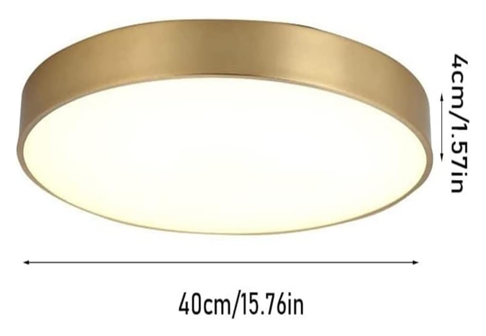 Lámpara de Techo LED Redonda Dorada con atenuación Tricolor, Ideal para balcón, Porche, Cocina o baño. Luminaria Moderna para iluminación de Exteriores.