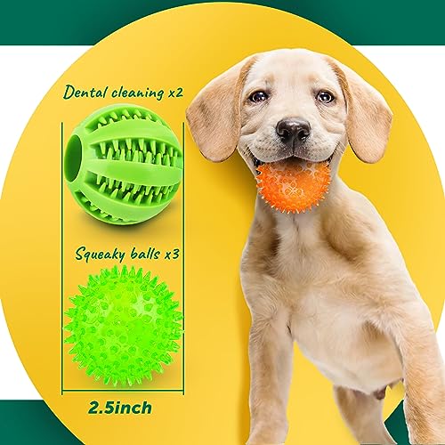 2 Different Functions Interactive Balls for Dogs 25 Squeaky Dog Balls Toys and Puppy Teething Chew Toy Balls for Small Dogs Dog Balls for Clean Teeth and Training 5pcs  Cucciolini Doodles 2 different functions interactive balls for dogs 2 5 squeaky dog balls toys and puppy teething chew toy balls for small dogs dog balls for clean teeth and training 5pcs   cucciolini doodles