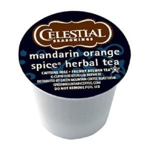 Celestial Seasonings Mandarin Orange Spice Herbal Tea, K-Cup Portion Pack for Keurig K-Cup Brewers, 24-Count (Pack of 2)