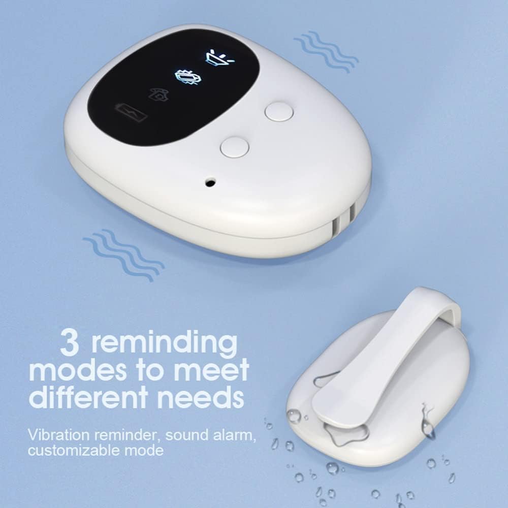 Bed Wetting Alarm Drahtloser Bettnässigkeitsalarm für Kinder - USB - aufladbar, 3 Modi, weißer Design für ein stressfreies Toilettentraining