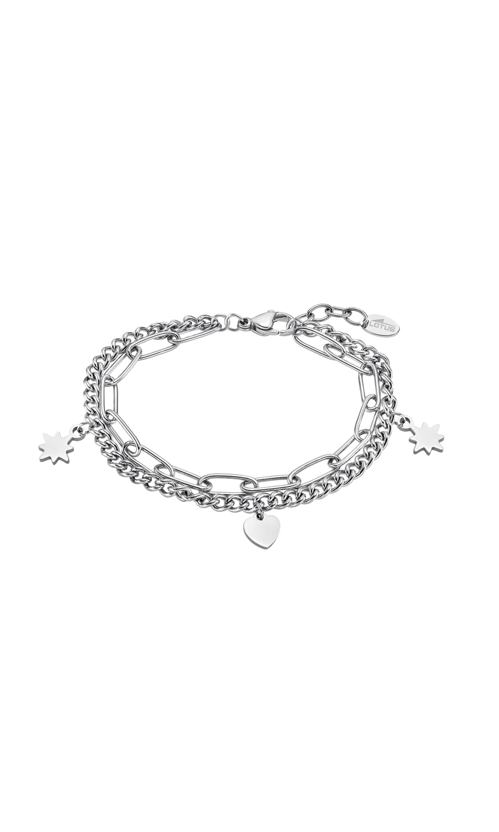 Dreamtimes Bracelet Jonc Ouvert En Acier Inoxydable Avec Motif Lotus