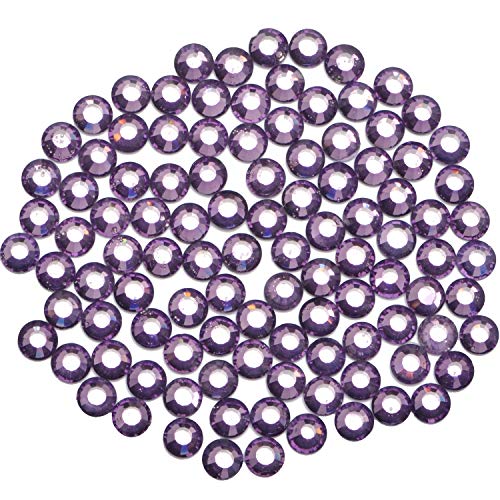Image of 3000 Pieces Hot Fix Glass Flatback Rhinestones HotFix Round Crystal Gems (Tanzanite, SS10)