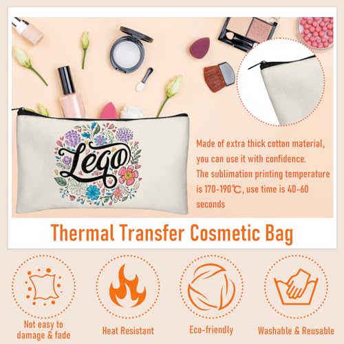 Image of Legigo Blank Canvas Makeup Bag- Bulk Cosmetic Bags with Zipper, Multipurpose Canvas Zipper Pencil Case Pouch, Travel Toiletry Pouch, DIY Craft Gift Bags for Women Girls, 24pack Beige