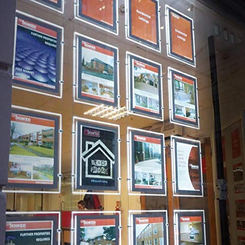 Ventana de bienes raíces colgante exhibición oficina llevó acrílico cartel marco caja luz signo titular