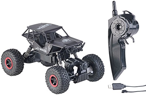 Simulus Monstertruck: Ferngesteuerter Monster-Truck Rock Crawler, 2,4-GHz-Funk, 12 km/h (RC Car, Kinderauto, Ferngesteuertes Spielzeug)