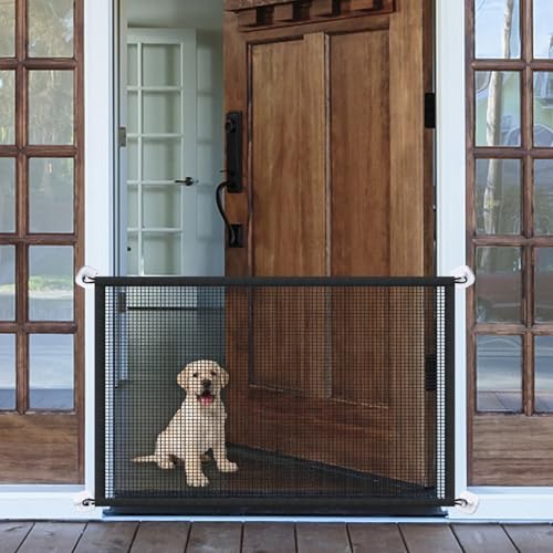 Mesh Dog Gates for Pets, Magic Pet Gate for The House,