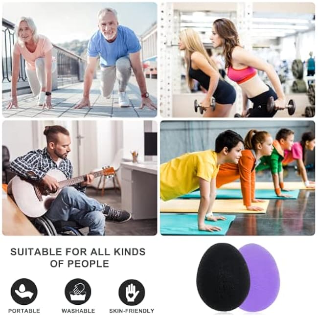 Stress Balls for Adults, Hand Exersicers for Strength, Squeeze Balls for Hand Therapy, Hand Exersice Balls for Hand, Finger and Wrist Training with Carrying Bag
