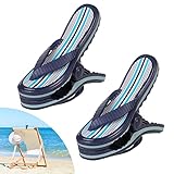 pinza sujeta toalla 🏖Multiusos: las pinzas para la ropa se pueden usar para bloquear y sostener su edredón, ropa, toallas, cortinas y toallas de baño para evitar que se caigan en un día ventoso.