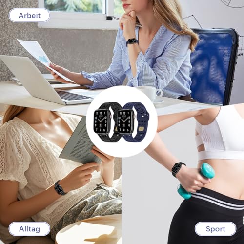 Image of ZORBES 2 Pcs Watch Band Compatible With 42 /44 /45 /46 /49mm Smartwatch