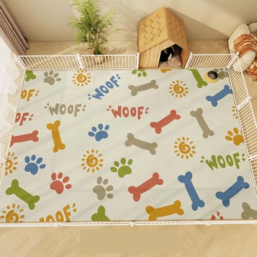 ペットマット PU革 PVC 防水 防汚 拭ける 大判 トイレ下敷きマット カーペット PUレザー 滑らない 犬 猫用 フローリング 漏れにく 噛み耐性 消臭 フリーカット ペットフェンス・サークル・ケージ用 120*160cm