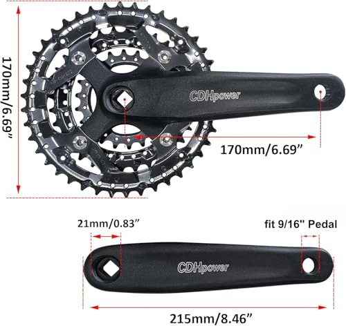 DONSP1986 Triple Speed Aluminum Crankset