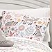 Lush Decor Pixie Fox Reversible Quilt Set, 3 Piece Set, Twin, Gray & Pink - Fun Lightweight Twin Bedding for Kids - Girls Pink Bedroom Decor