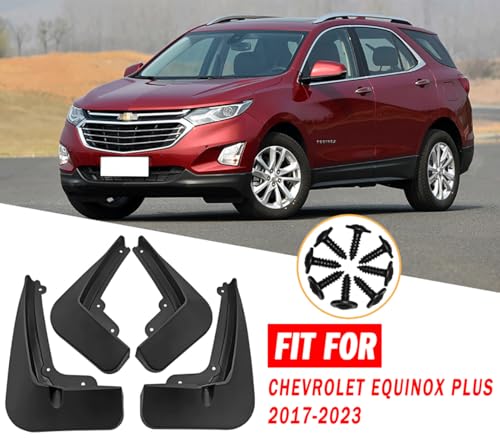 Image of Mud Flaps Mud Guards Fit for Chevrolet Equinox 2017-2022, Front & Rear Mud Splash Guards Accessories - 4 Pc, Black, LAN-Equinox 17-22