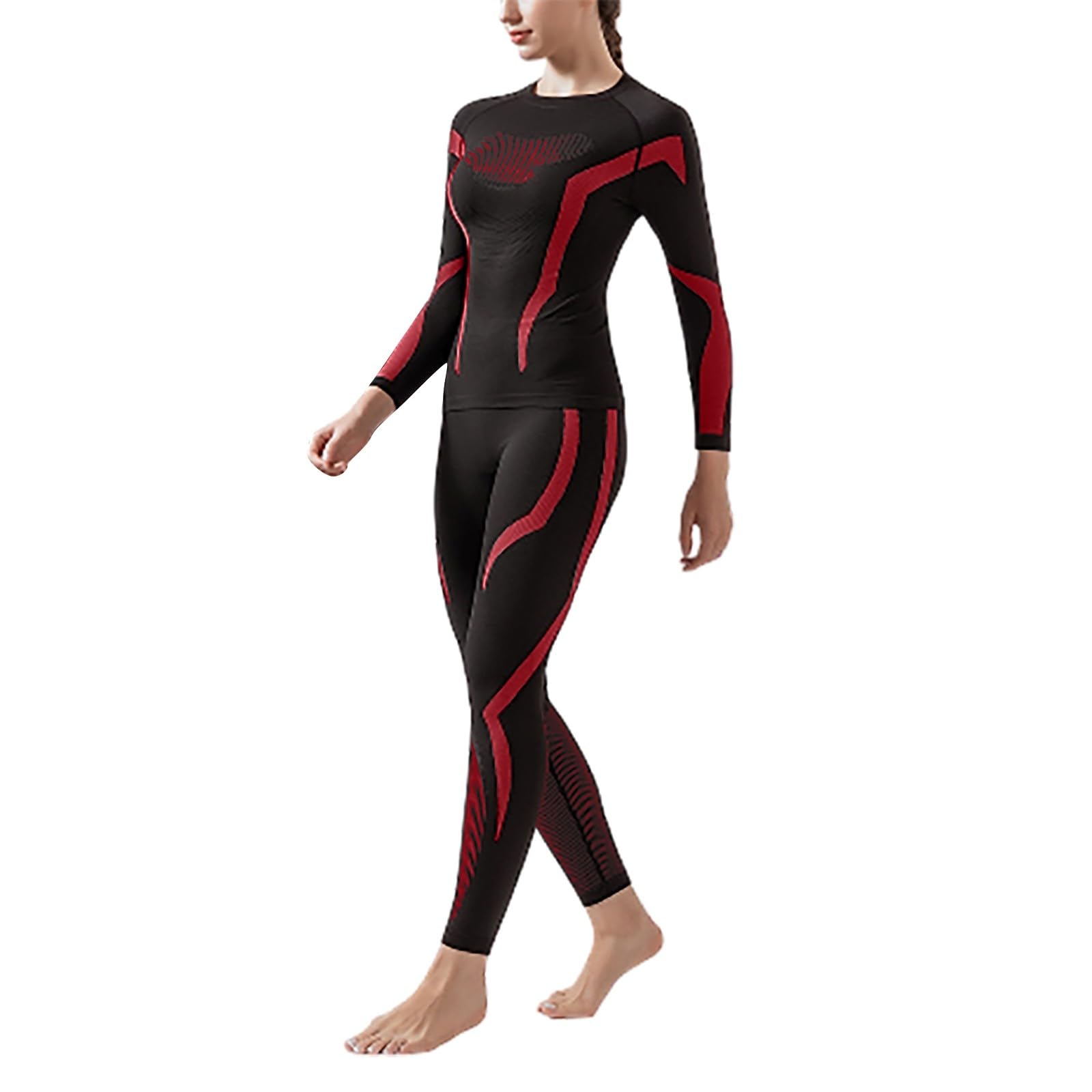 Mallas térmicas de Invierno para esquí con Chaqueta Deportiva, Ropa Interior cálida para Exteriores y Clima frío.