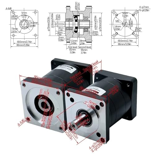 Réducteur planétaire PX86 mécanique de précision à arbre de exit 16