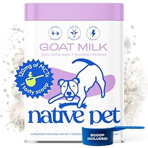 Native Pet Goat Milk Powder for Dogs - Organic Goat Milk for Dogs and Cats - Great Dog Food Additive to Support a Healthy Digestive System for Dogs - 60 Scoops Native Pet Goat Milk Powder for Dogs Organic Goat Milk for Dogs and Cats Great Dog Food Additive to Support a Healthy Digestive System for Dogs 60 Scoops
