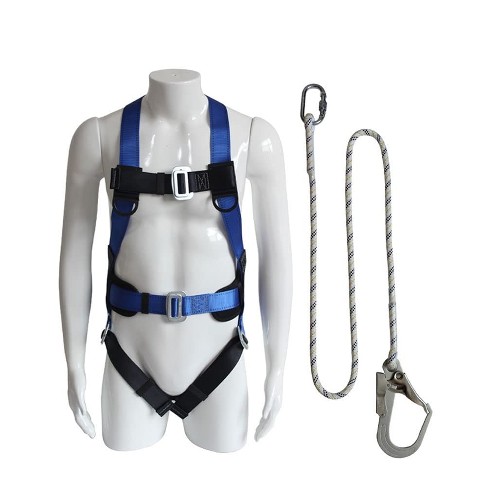 SwaYve Arnés de Seguridad para Trabajos Aéreos, Kit de Arnés de Seguridad Cinturón de Seguridad, Arnés para Trepar Árboles Equipo de Protección, Kit de Protección Personal para Detención de Caídas/Sin