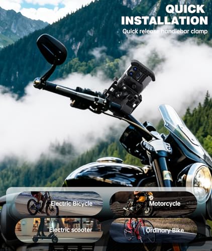 IZCUZK Shock Absorbing Bike Phone Holder