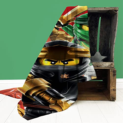 Lego Ninjago Große Decke Fighting 120 x 150 cm Cole Jay Kai Lloyd Zane NYA Misako Sensei Wu Lord Garmadon weiche Kinder Flauschdecke Kuscheldecke Wohndecke Fleecedecke Sofadecke Pass. zur Bettwäsche