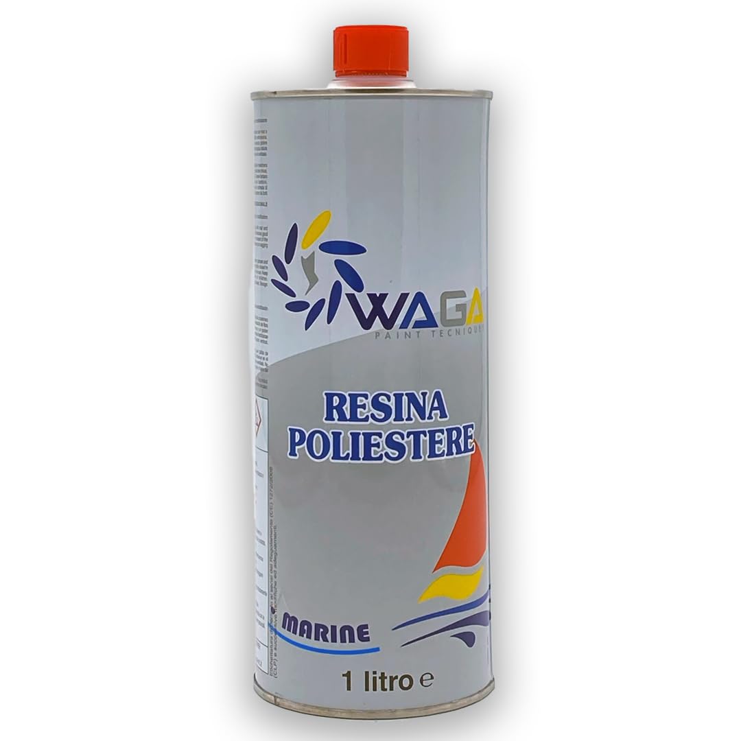 Kit Vitre Complet Kit de Réparation Fibre de Verre Résine Polyester 1KG + Fibre de Verre - Réparations Nautiques, Carrosserie Auto, Motos, Camping Car - Waga Paint Tecniques