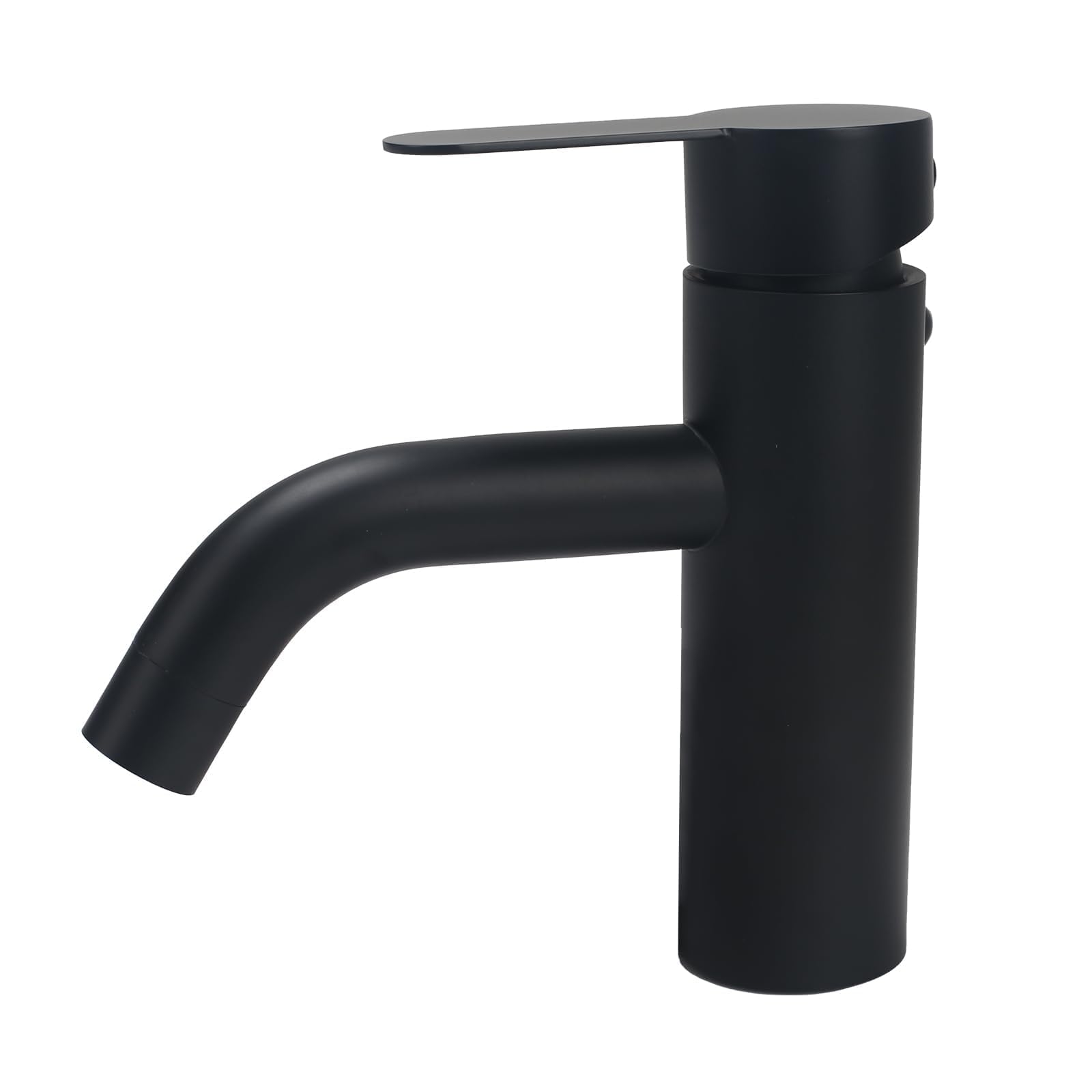 Rubinetto Bagno Rubinetto Lavabo Monocomando Nero Acciaio Inossidabile Miscelatore per Bagno Controllo Acqua Calda e Fredda Cromo