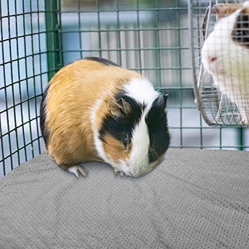 4 Pcs Guinea Pig Blankets Small Animal Cage Liner Pet Blankets Sleep Mat Bed Pad Cover Throw For Hamster Rabbit Dog Cat (Gray, 24 X 32 Inch) #TOP3