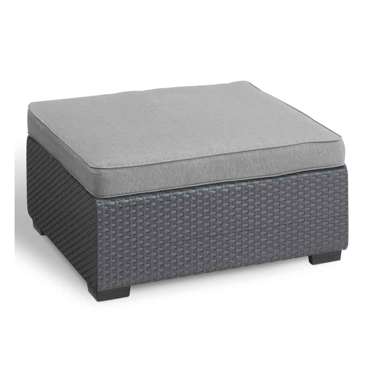 Yaheetech 2 STK. Rattan Hocker mit Abnehmbarem Kissen & Stauraum, Wetterfest Sitzhocker Gartenhocker Fußhocker Flache Rattanoptik für Outdoor Garten Terrasse, Schwarz & Grau Yaheetech 2 STK. Rattan Hocker mit Abnehmbarem Kissen & Stauraum, Wetterfest Sitzhocker Gartenhocker Fußhocker Flache Rattanoptik für Outdoor Garten Terrasse, Schwarz & Grau